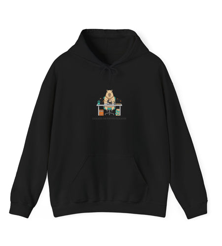Office Raccoon Watercolor Hoodie | Unhinged Animal Bureaucracy, HR Animal Meme