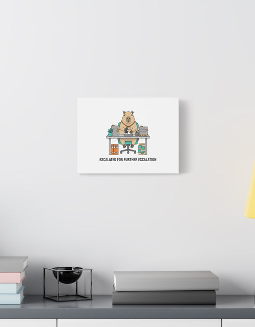 Load image into Gallery viewer, Escalated for Further Escalation Canvas | Unhinged Animal Bureaucracy, Office Animal Illustration
