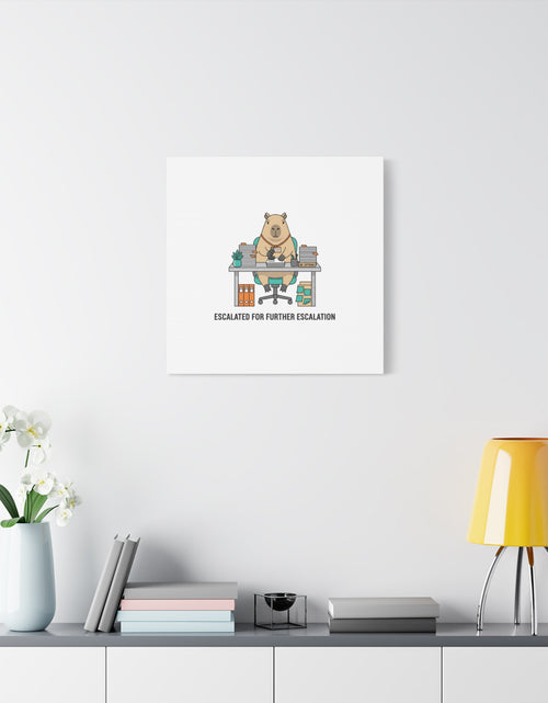 Load image into Gallery viewer, Escalated for Further Escalation Canvas | Unhinged Animal Bureaucracy, Office Animal Illustration
