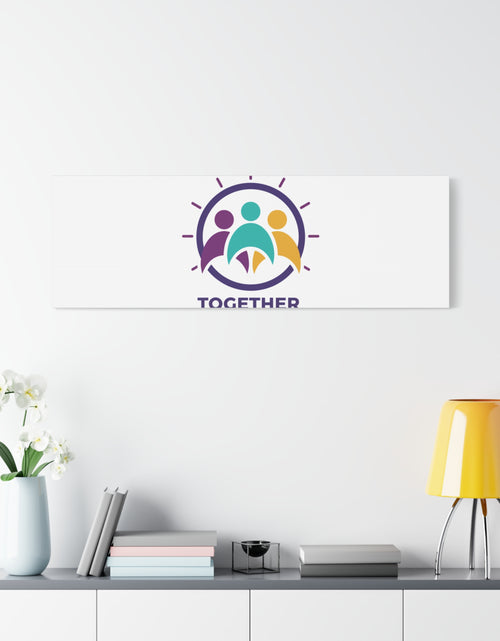 Load image into Gallery viewer, Together solidarity icon Canvas, Minimalist equality symbol, Support badge
