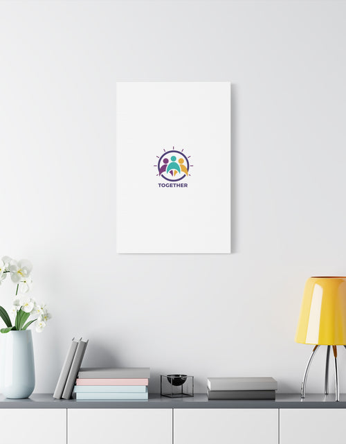 Load image into Gallery viewer, Together solidarity icon Canvas, Minimalist equality symbol, Support badge
