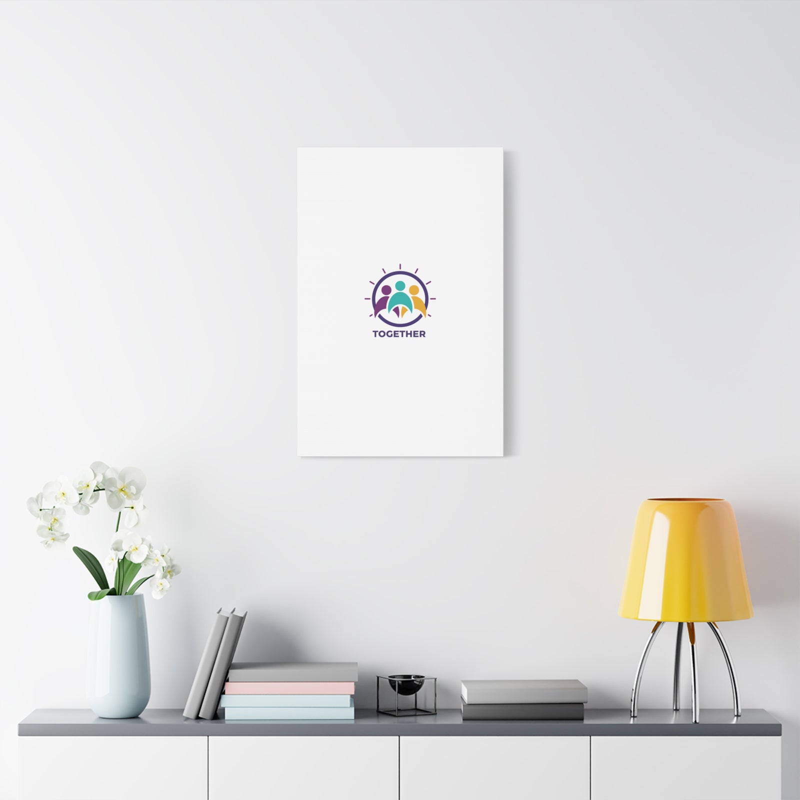 Together solidarity icon Canvas, Minimalist equality symbol, Support badge