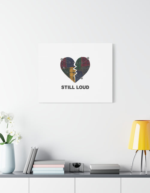 Load image into Gallery viewer, Plaid Patchwork Heart Canvas | Grunge Revival 90s Punk Wall Art
