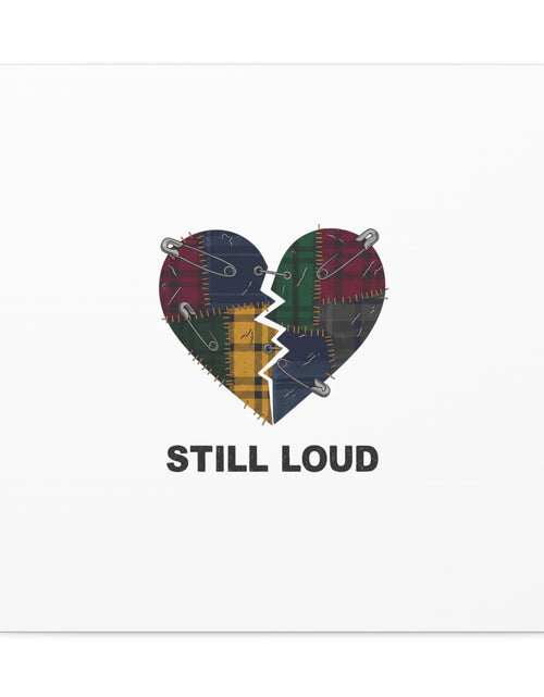 Load image into Gallery viewer, Plaid Patchwork Heart Canvas | Grunge Revival 90s Punk Wall Art
