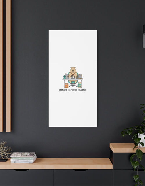 Load image into Gallery viewer, Escalated for Further Escalation Canvas | Unhinged Animal Bureaucracy, Office Animal Illustration

