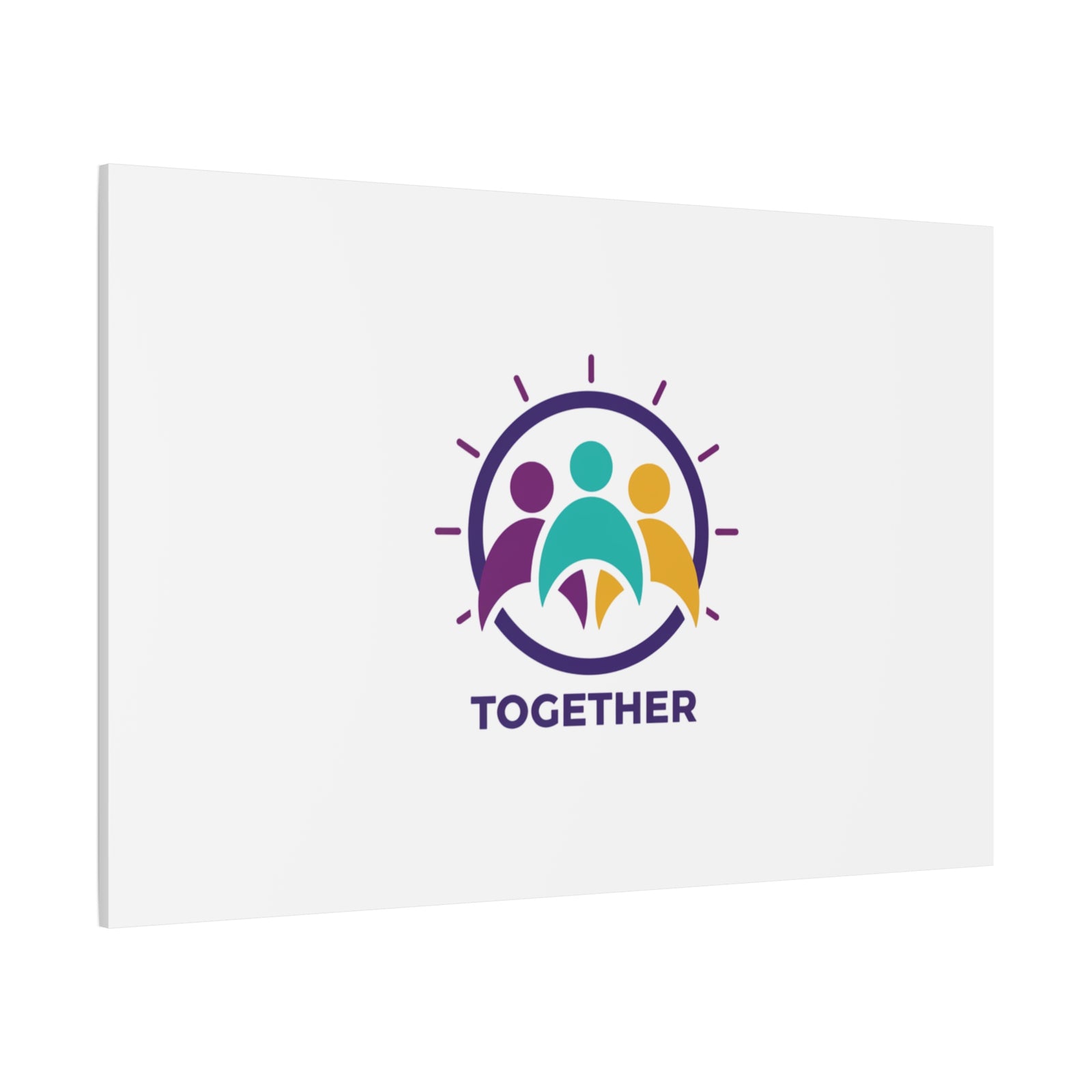Together solidarity icon Canvas, Minimalist equality symbol, Support badge