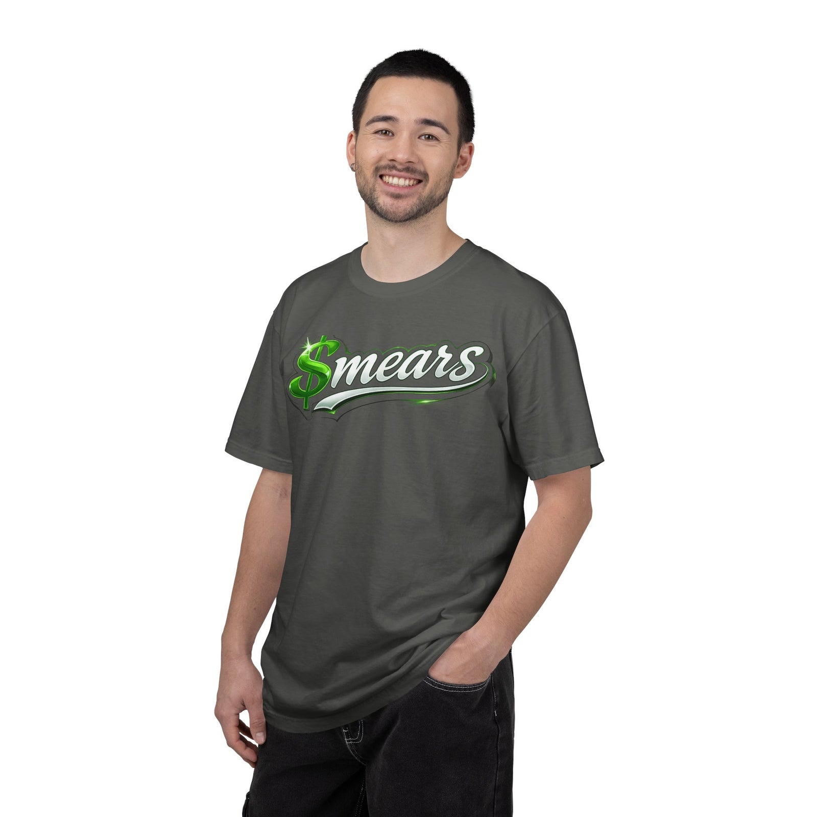 Smear Script T-Shirt — Bold Lip Art & mears Streetwear Tee