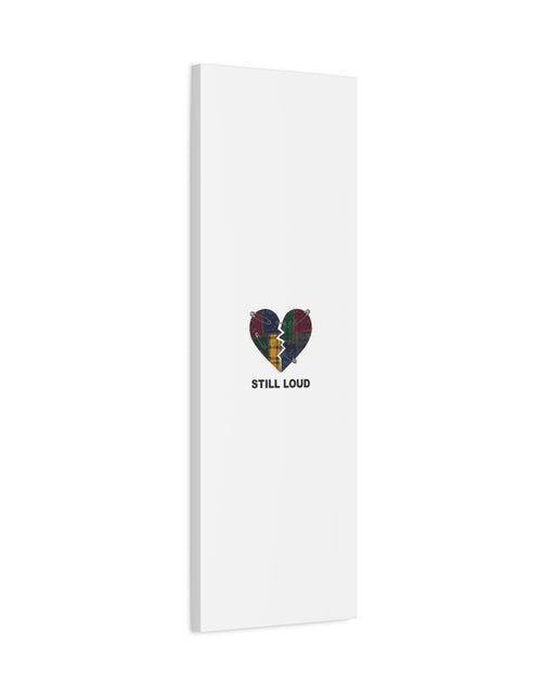 Load image into Gallery viewer, Plaid Patchwork Heart Canvas | Grunge Revival 90s Punk Wall Art
