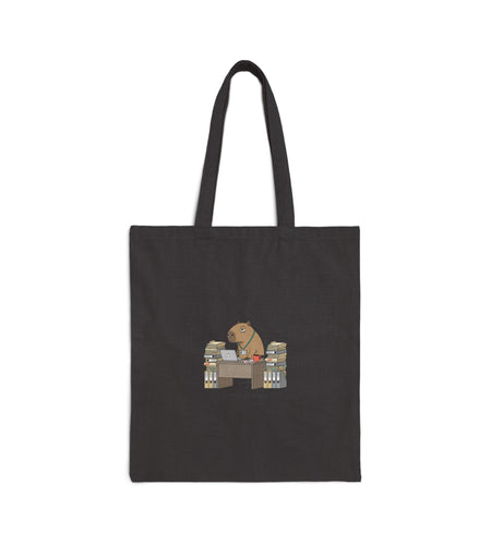 Office Bear at Desk Tote | Unhinged Animal Bureaucracy, adulting animal illustration