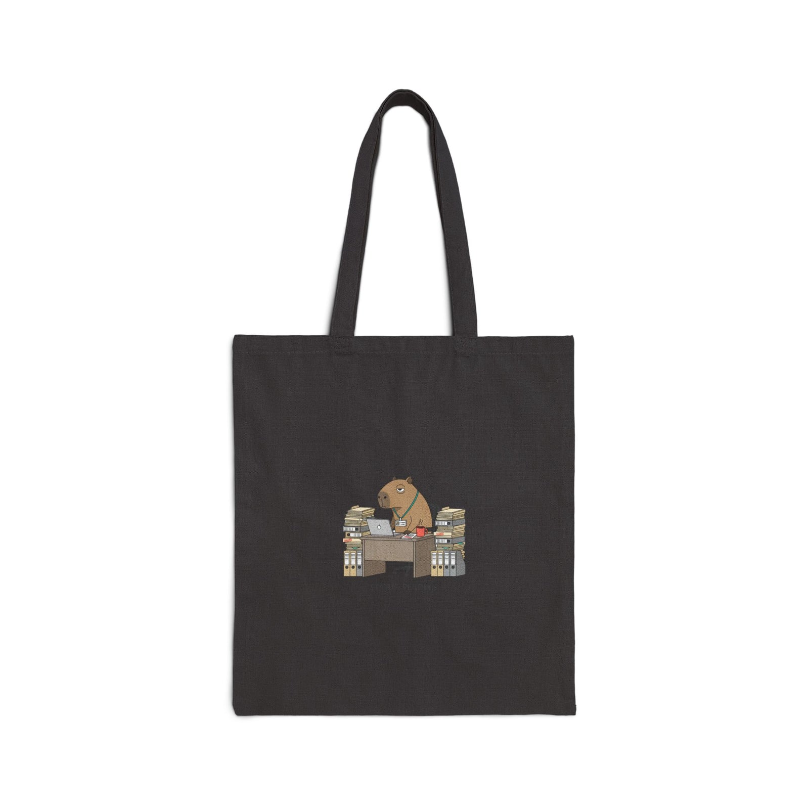 Office Bear at Desk Tote | Unhinged Animal Bureaucracy, adulting animal illustration