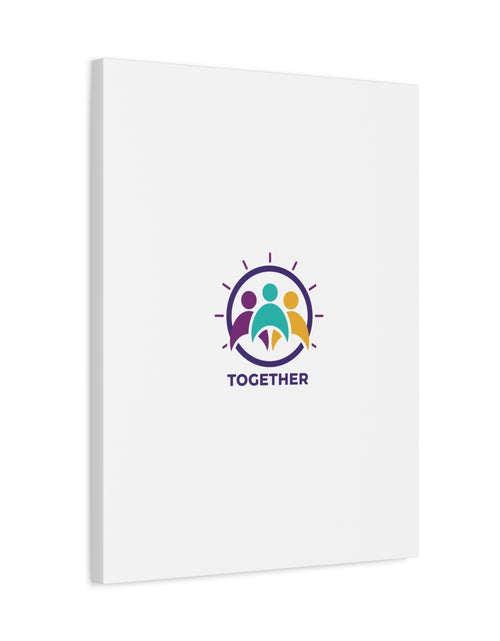 Load image into Gallery viewer, Together solidarity icon Canvas, Minimalist equality symbol, Support badge
