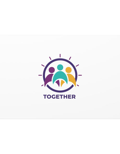 Load image into Gallery viewer, Together solidarity icon Canvas, Minimalist equality symbol, Support badge
