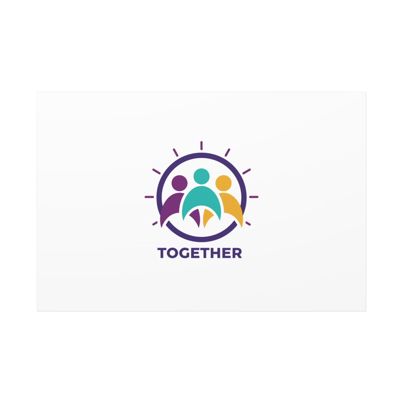 Together solidarity icon Canvas, Minimalist equality symbol, Support badge