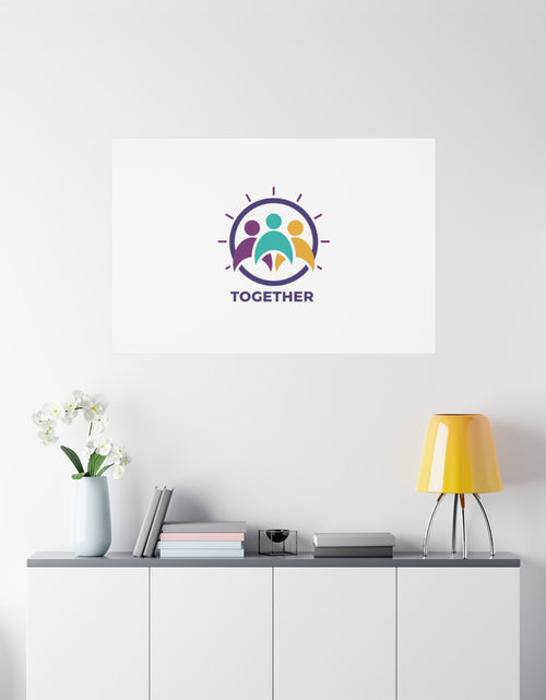 Load image into Gallery viewer, Together solidarity icon Canvas, Minimalist equality symbol, Support badge
