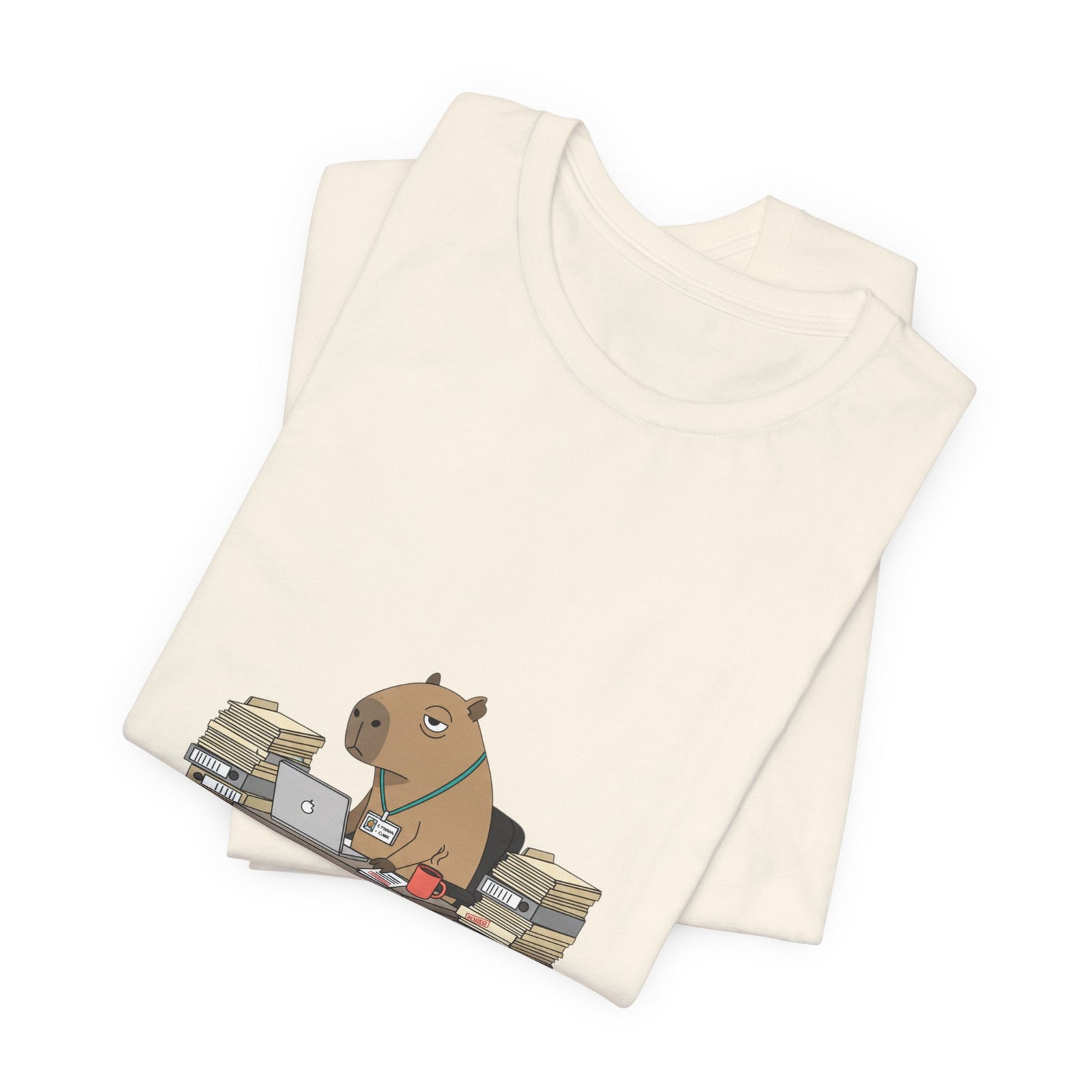 Status Pending Bear Desk Tee | Unhinged Animal Bureaucracy, office animal illustration