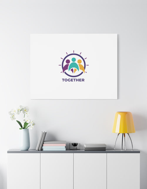 Load image into Gallery viewer, Together solidarity icon Canvas, Minimalist equality symbol, Support badge
