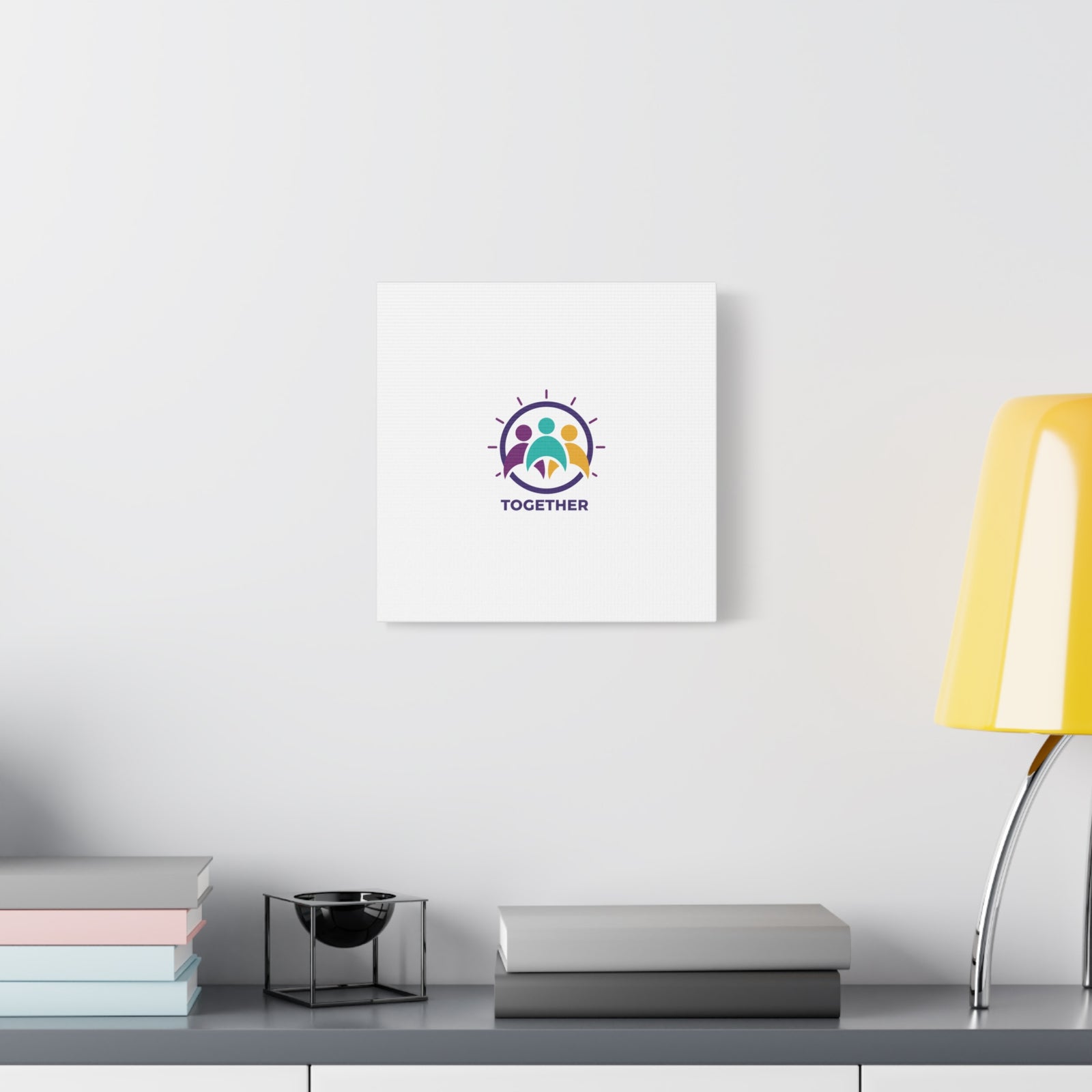 Together solidarity icon Canvas, Minimalist equality symbol, Support badge