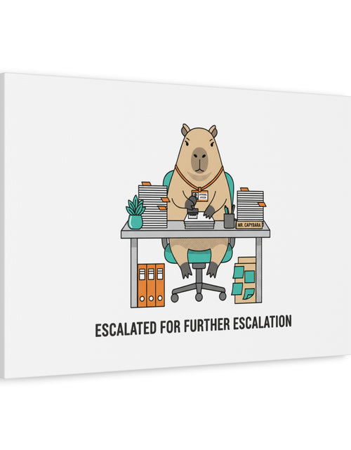 Load image into Gallery viewer, Escalated for Further Escalation Canvas | Unhinged Animal Bureaucracy, Office Animal Illustration
