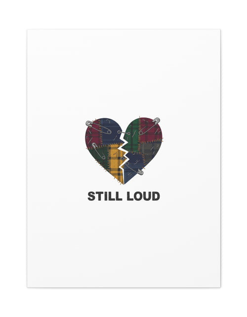 Load image into Gallery viewer, Plaid Patchwork Heart Canvas | Grunge Revival 90s Punk Wall Art
