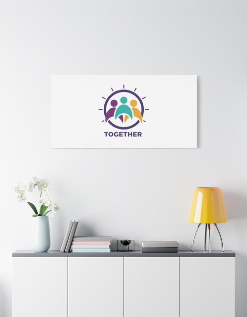 Load image into Gallery viewer, Together solidarity icon Canvas, Minimalist equality symbol, Support badge
