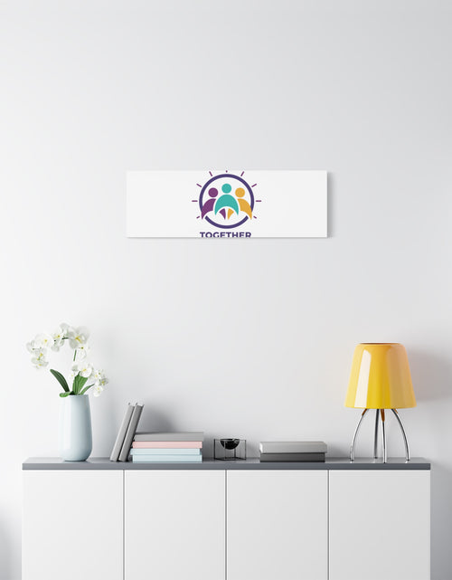 Load image into Gallery viewer, Together solidarity icon Canvas, Minimalist equality symbol, Support badge
