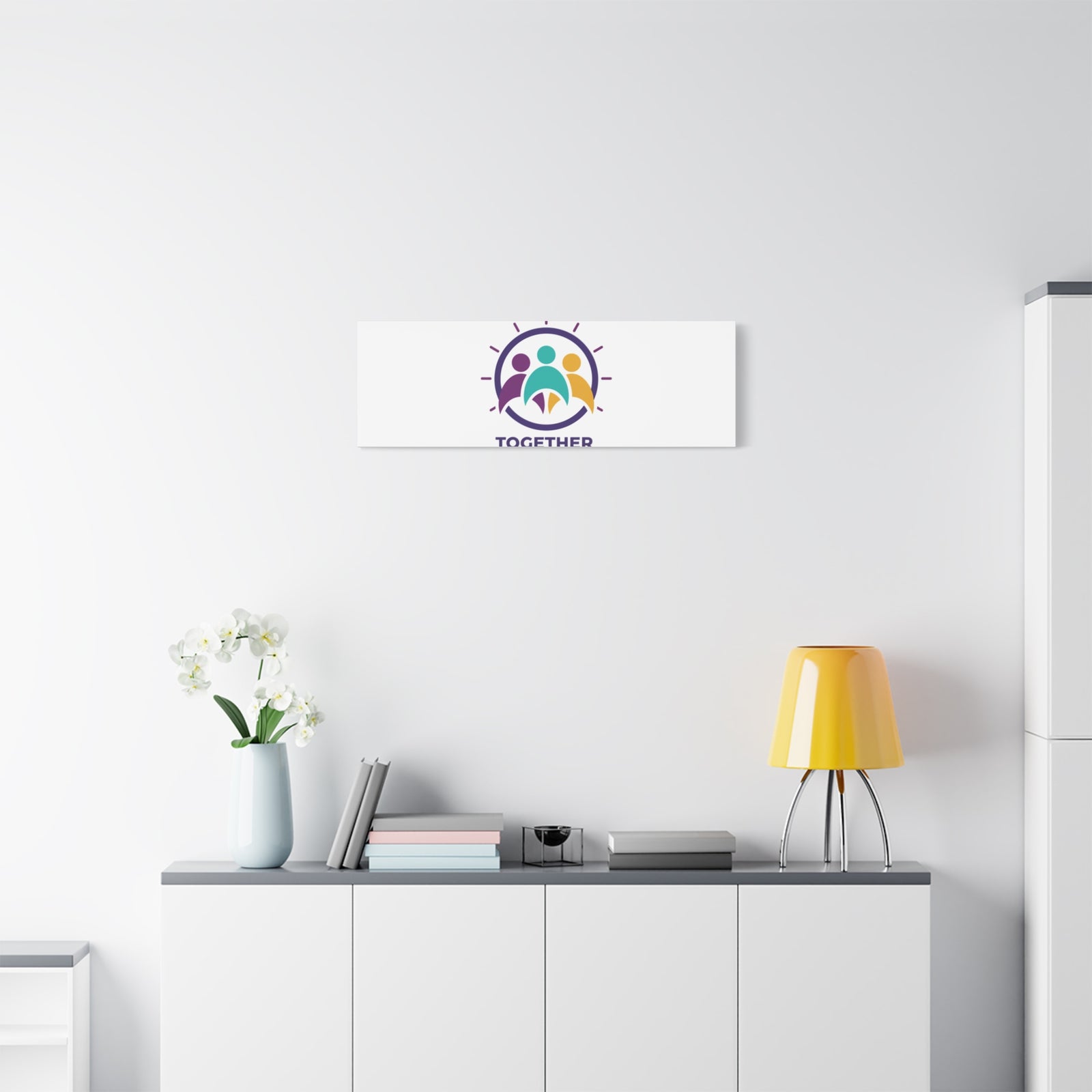 Together solidarity icon Canvas, Minimalist equality symbol, Support badge