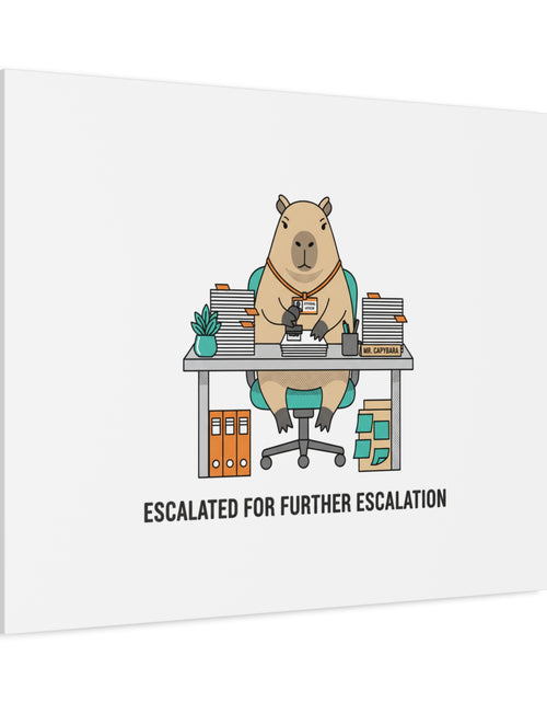 Load image into Gallery viewer, Escalated for Further Escalation Canvas | Unhinged Animal Bureaucracy, Office Animal Illustration
