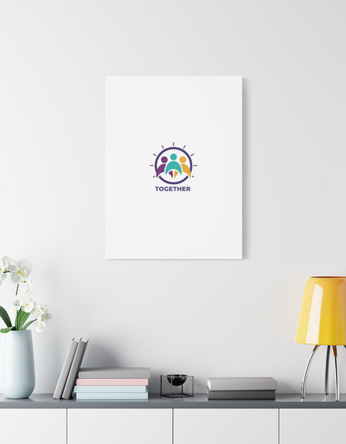 Load image into Gallery viewer, Together solidarity icon Canvas, Minimalist equality symbol, Support badge
