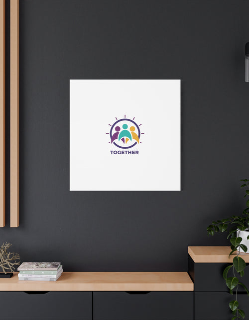 Load image into Gallery viewer, Together solidarity icon Canvas, Minimalist equality symbol, Support badge
