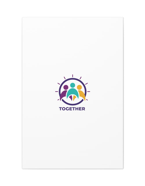 Load image into Gallery viewer, Together solidarity icon Canvas, Minimalist equality symbol, Support badge
