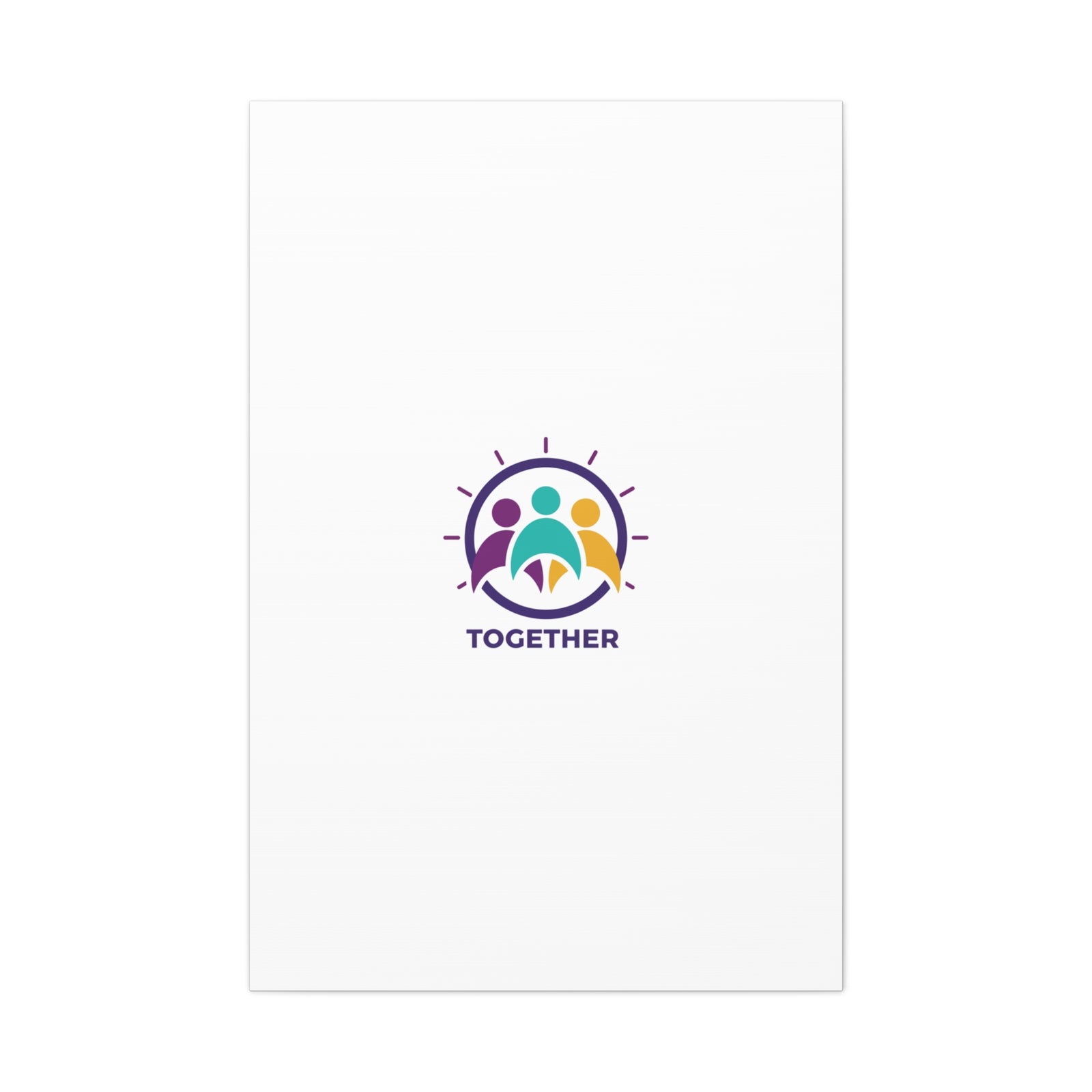 Together solidarity icon Canvas, Minimalist equality symbol, Support badge