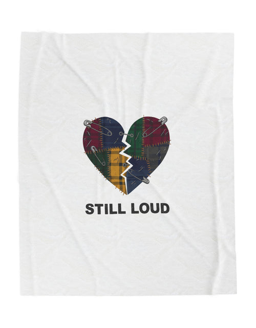 Load image into Gallery viewer, Still Loud Plaid Heart Velveteen Blanket | Grunge Revival, 90s Flannel Aesthetic
