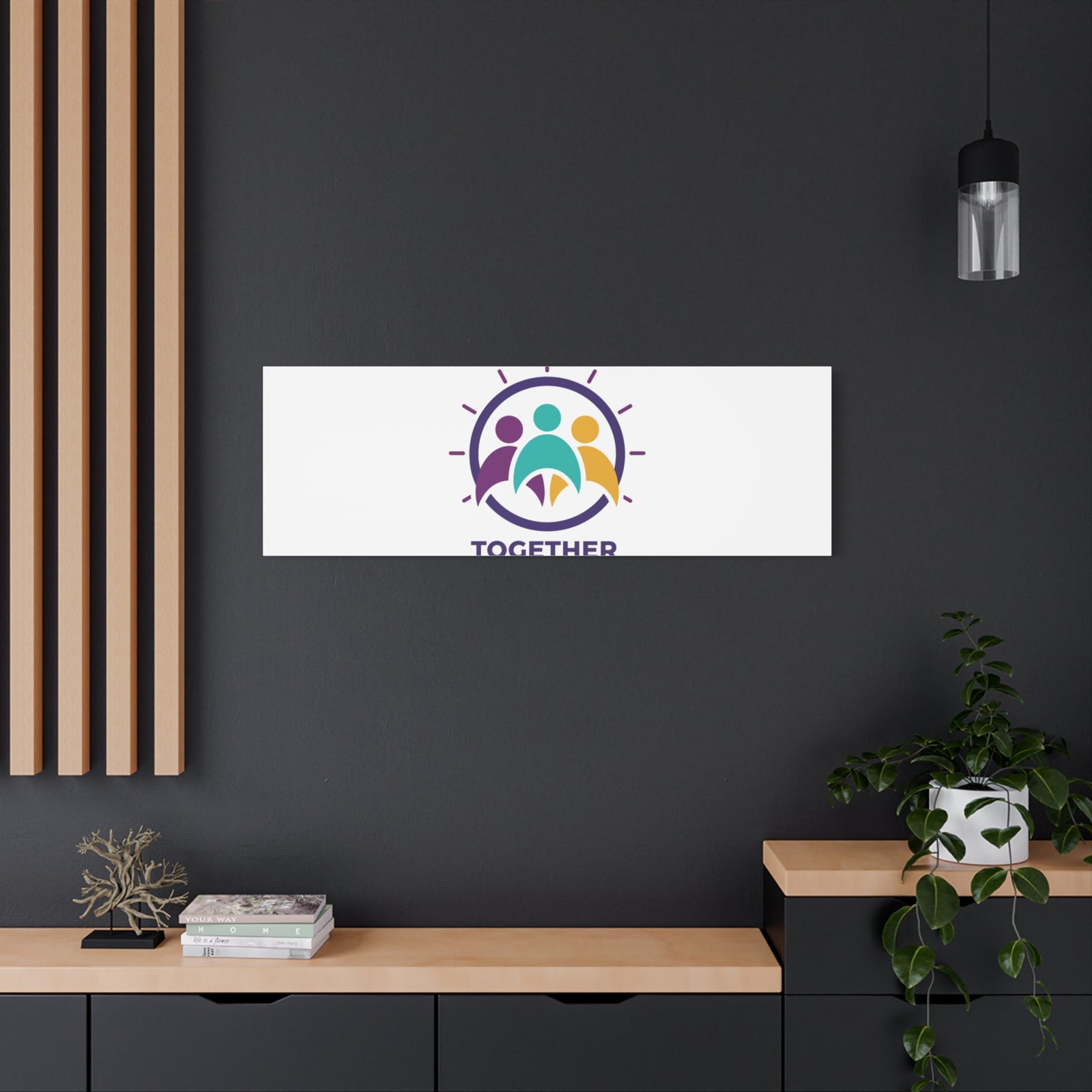 Together solidarity icon Canvas, Minimalist equality symbol, Support badge