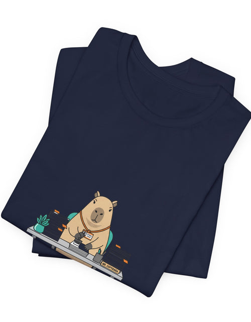Load image into Gallery viewer, Escalated for Further Escalation Bear Desk Tee | Unhinged Animal Bureaucracy, office bear illustration

