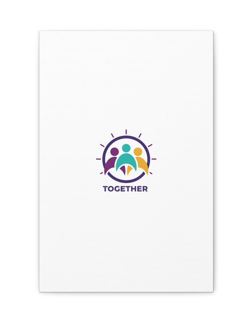 Load image into Gallery viewer, Together solidarity icon Canvas, Minimalist equality symbol, Support badge
