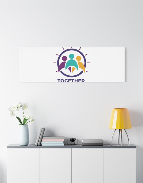 Load image into Gallery viewer, Together solidarity icon Canvas, Minimalist equality symbol, Support badge
