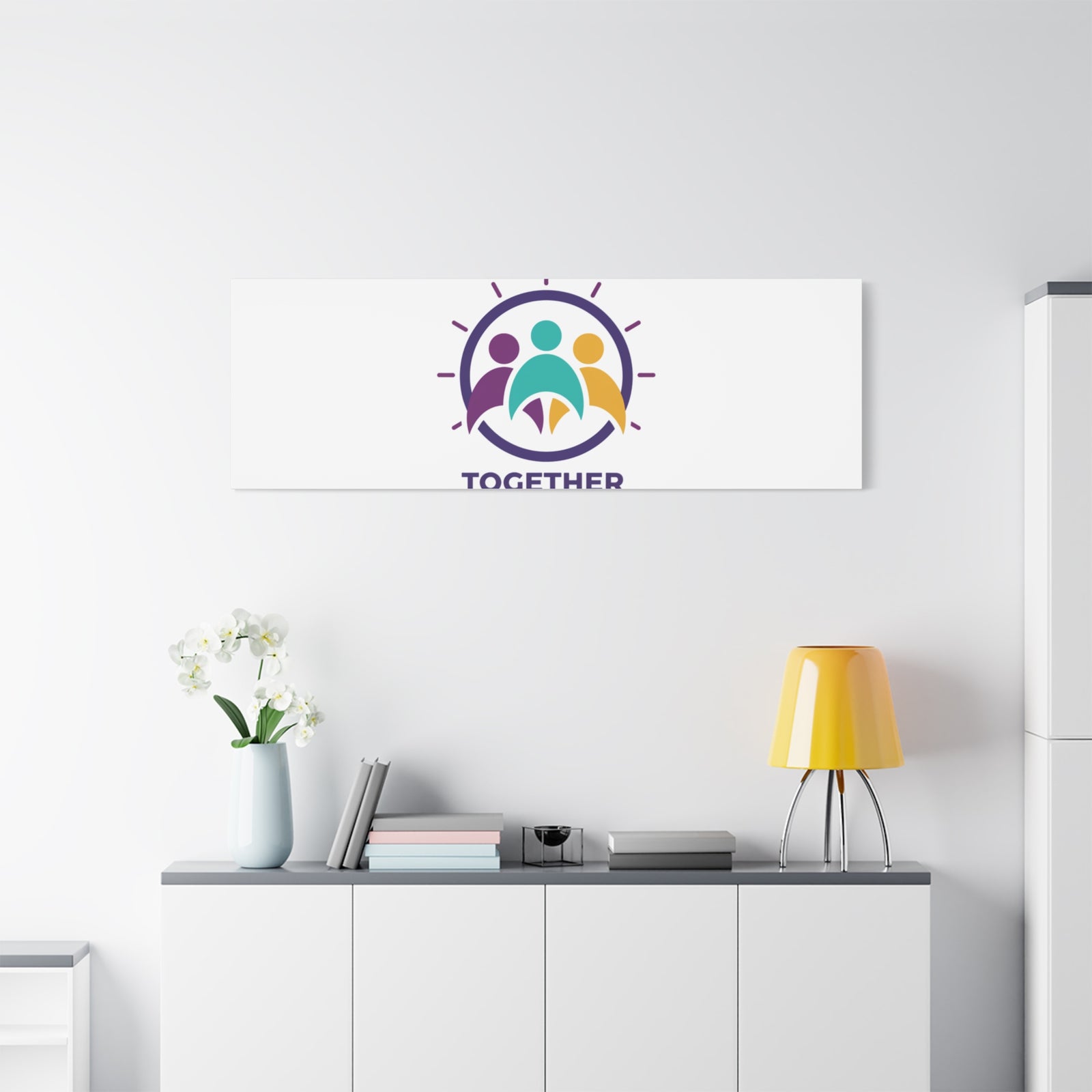 Together solidarity icon Canvas, Minimalist equality symbol, Support badge
