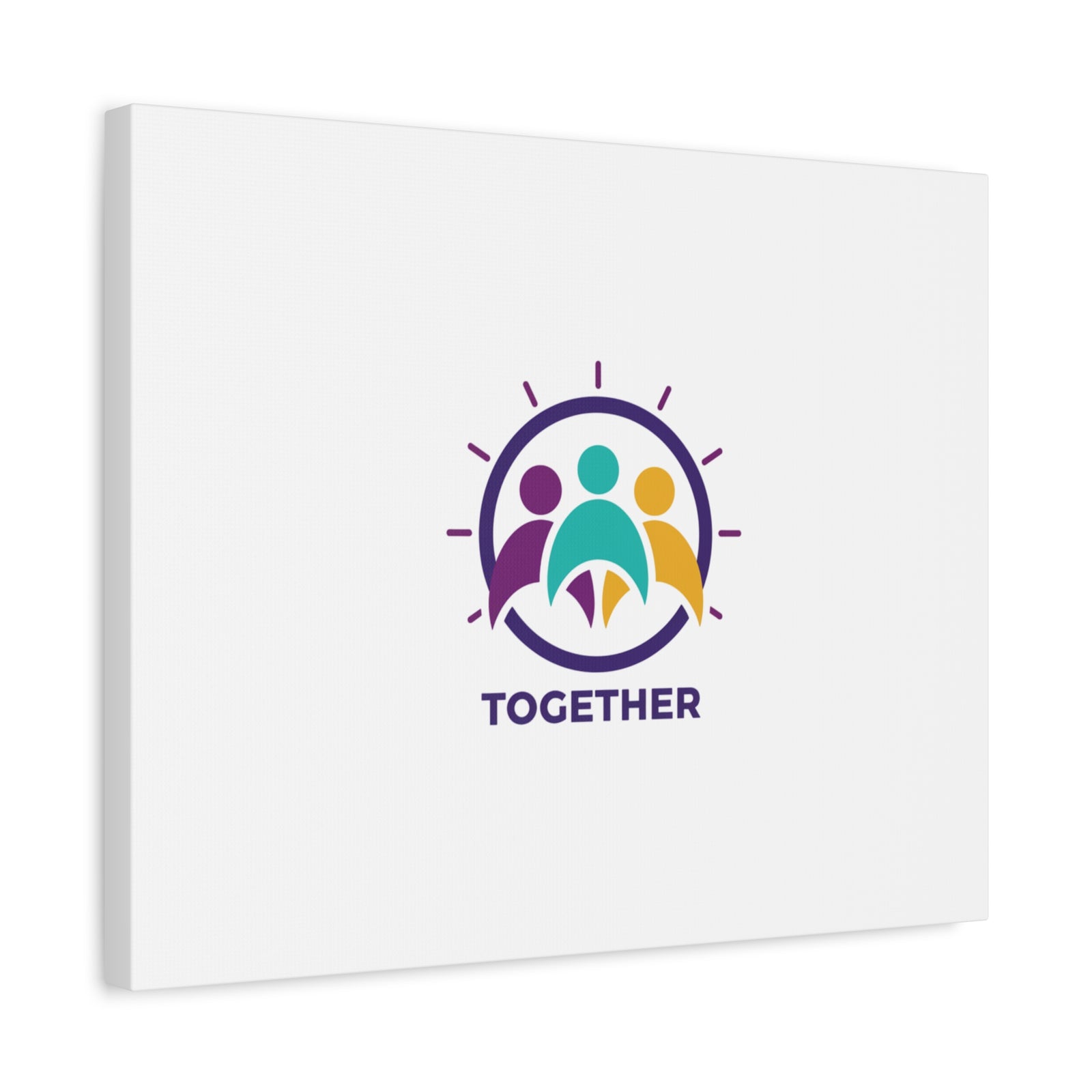 Together solidarity icon Canvas, Minimalist equality symbol, Support badge