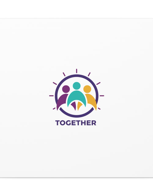 Load image into Gallery viewer, Together solidarity icon Canvas, Minimalist equality symbol, Support badge

