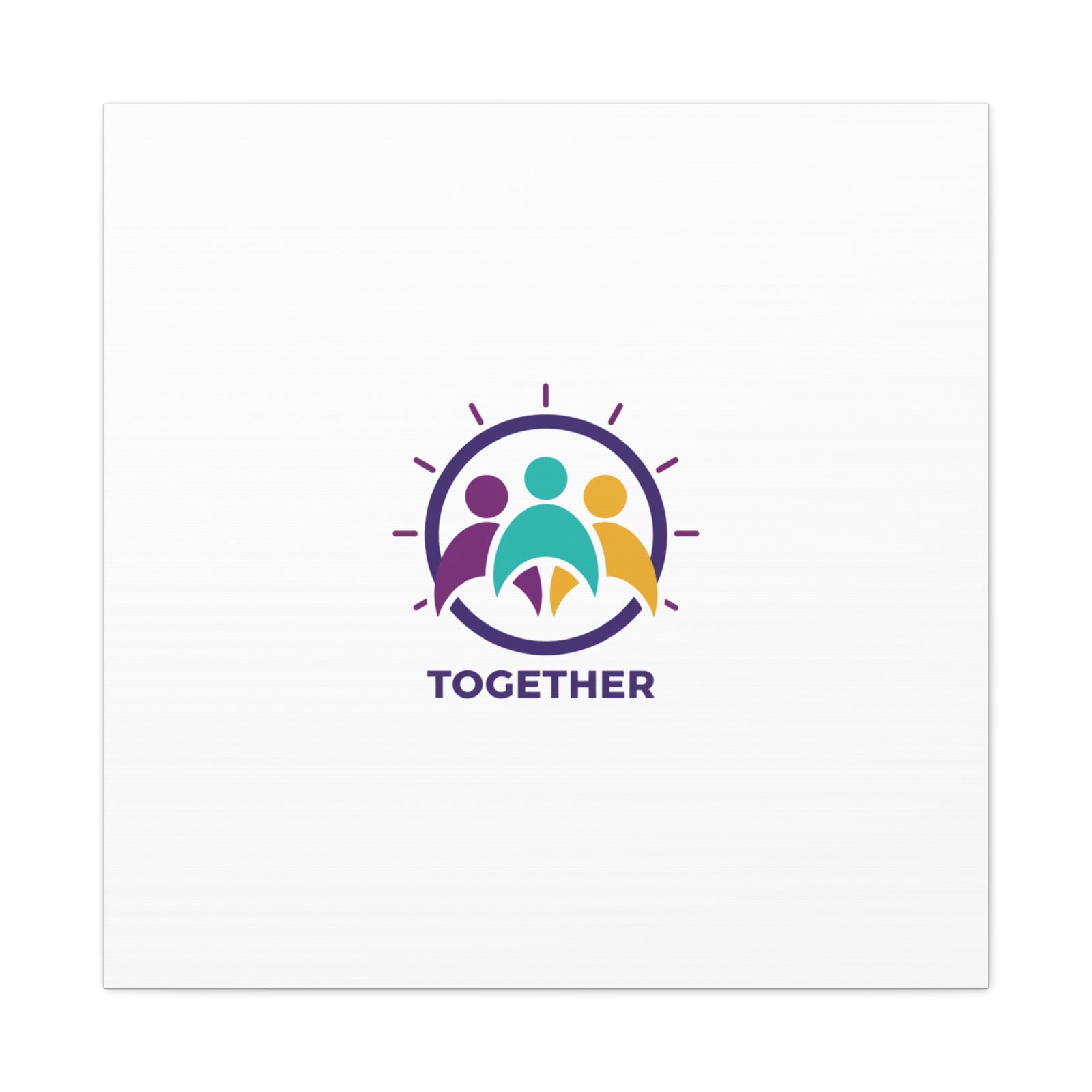 Together solidarity icon Canvas, Minimalist equality symbol, Support badge