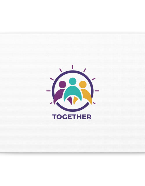 Load image into Gallery viewer, Together solidarity icon Canvas, Minimalist equality symbol, Support badge

