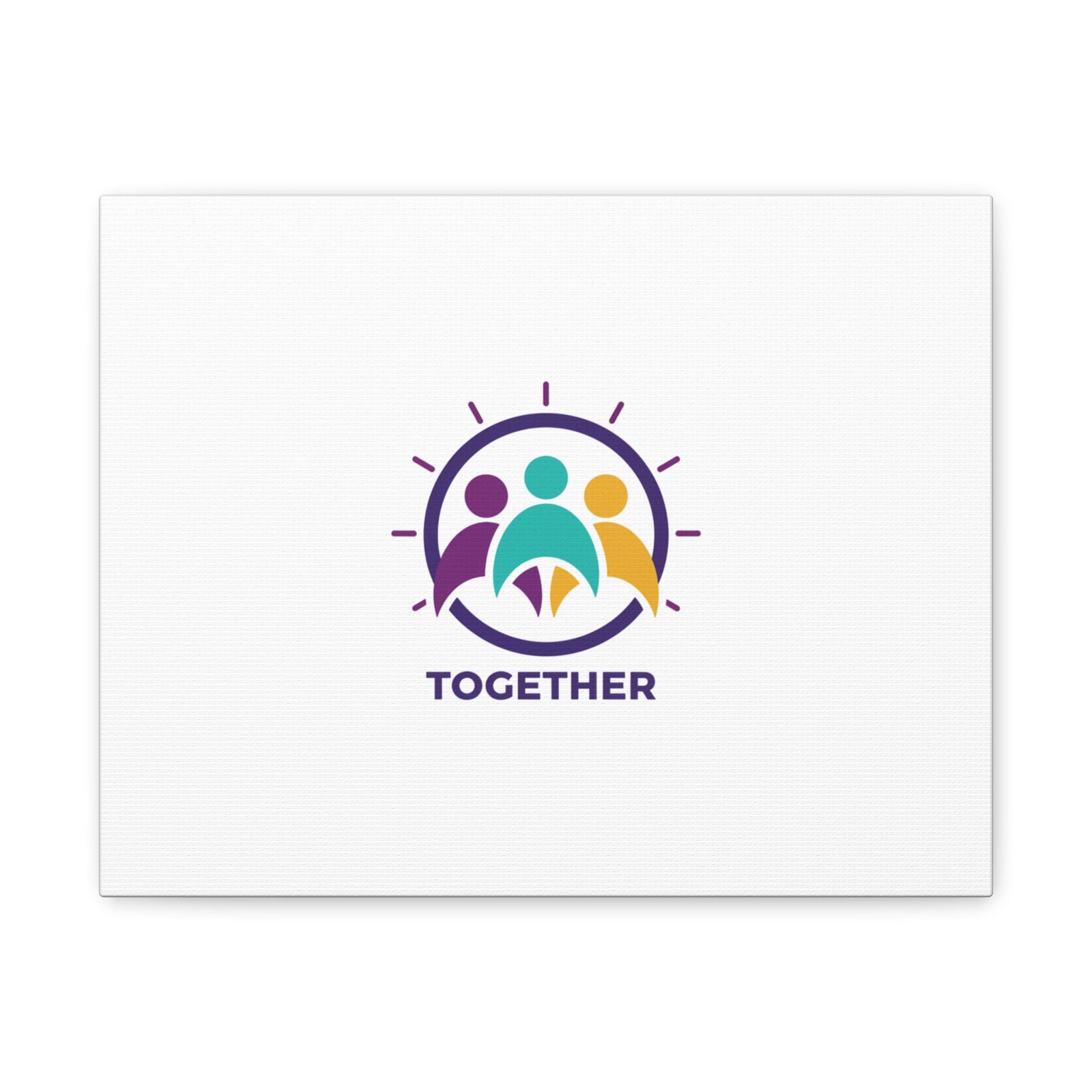 Together solidarity icon Canvas, Minimalist equality symbol, Support badge