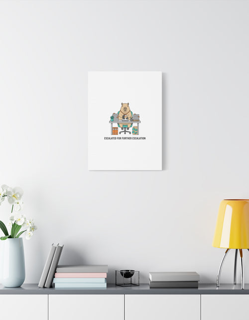 Load image into Gallery viewer, Escalated for Further Escalation Canvas | Unhinged Animal Bureaucracy, Office Animal Illustration
