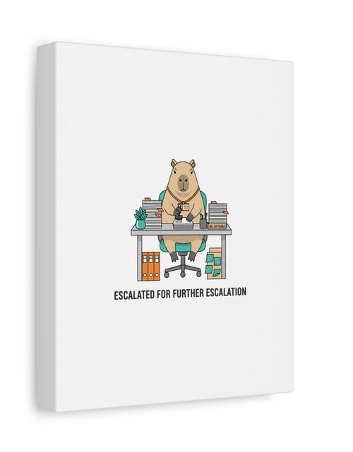 Load image into Gallery viewer, Escalated for Further Escalation Canvas | Unhinged Animal Bureaucracy, Office Animal Illustration
