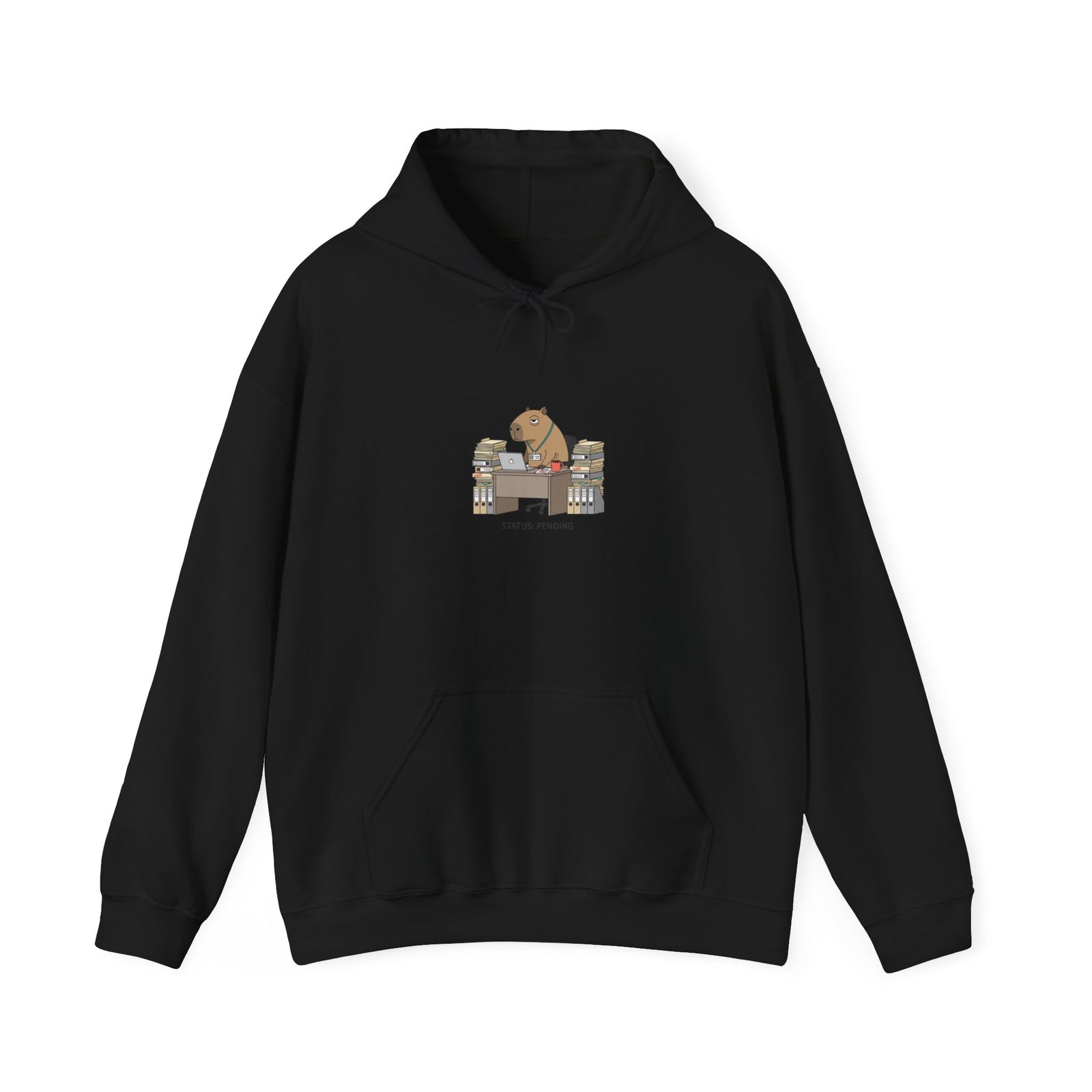 Office Raccoon HR Memo Hoodie | Unhinged Animal Bureaucracy, Adulting Animal Illustration