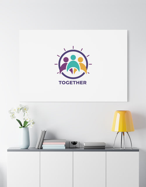 Load image into Gallery viewer, Together solidarity icon Canvas, Minimalist equality symbol, Support badge
