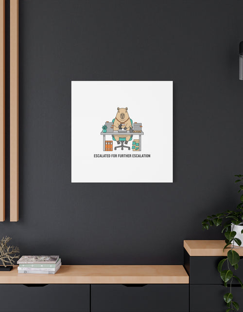 Load image into Gallery viewer, Escalated for Further Escalation Canvas | Unhinged Animal Bureaucracy, Office Animal Illustration
