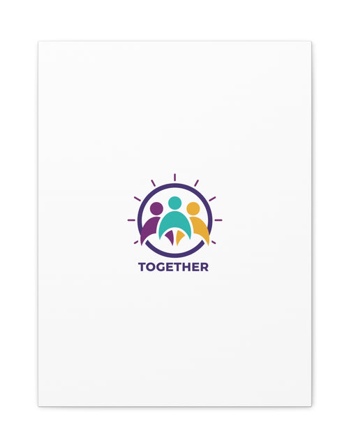 Load image into Gallery viewer, Together solidarity icon Canvas, Minimalist equality symbol, Support badge
