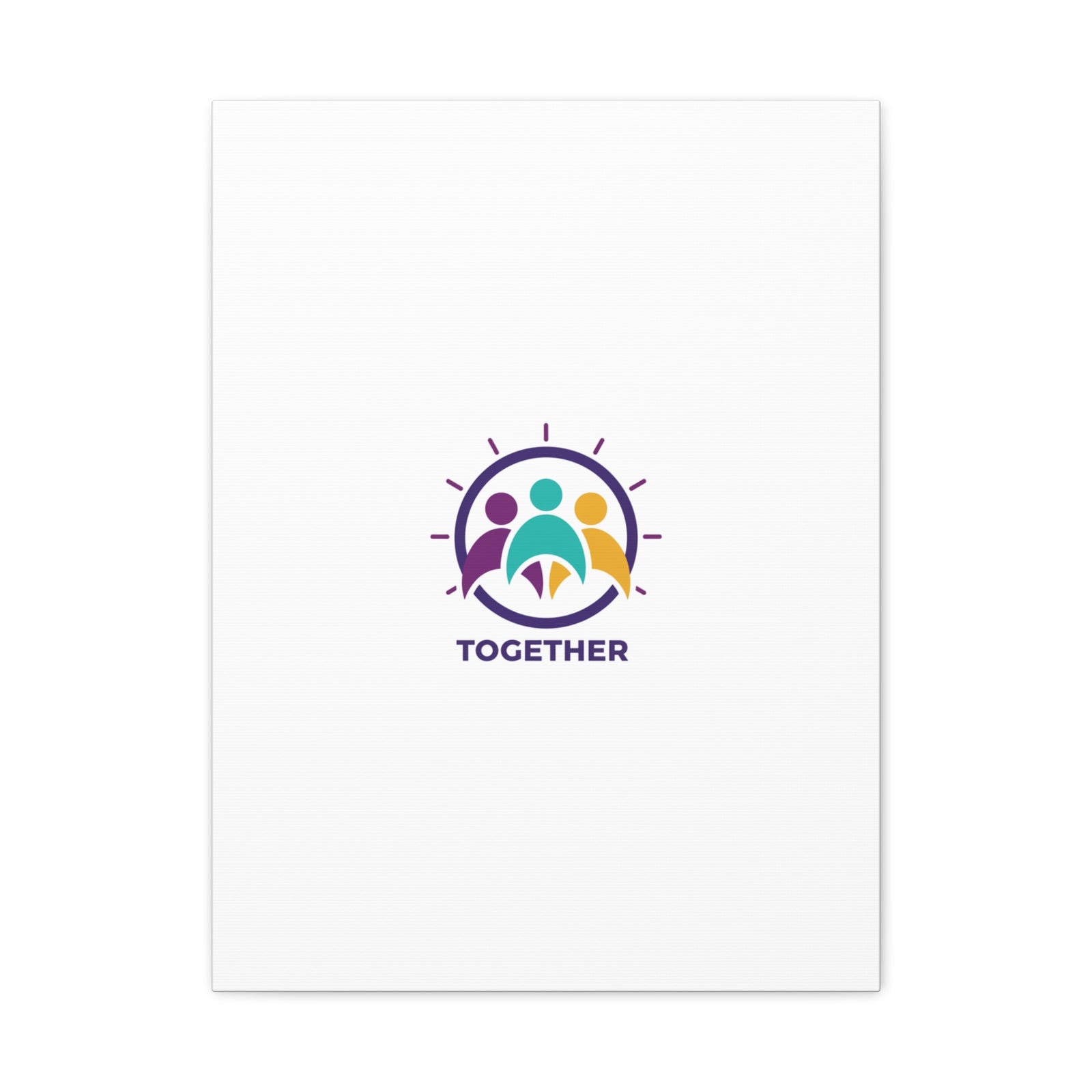 Together solidarity icon Canvas, Minimalist equality symbol, Support badge