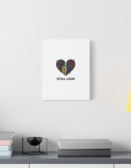 Load image into Gallery viewer, Plaid Patchwork Heart Canvas | Grunge Revival 90s Punk Wall Art
